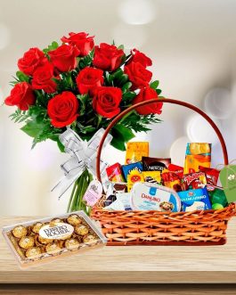 Cesta Romântica Dia dos Namorados – Café com Beijos