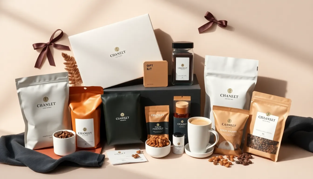 kit corporativo personalizado com itens gourmet e branding